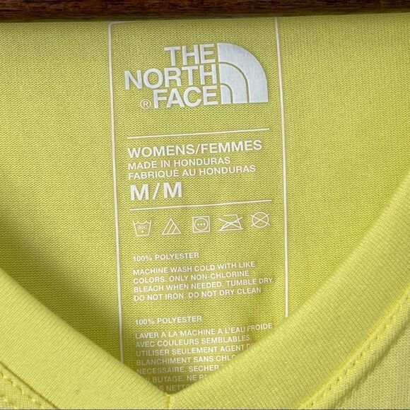 The North Fave Yellow Short Sleeve Logo Shirt Size M - Picture 4 of 5